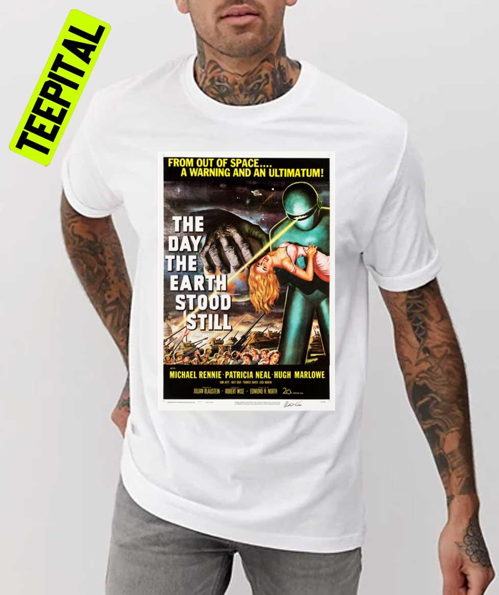 The Day The Earth Stood Still Hollywood Cult Sci Fi Vintage Movie Unisex T-Shirt The Day The Earth Stood Still Hollywood Cult Sci Fi Vintage Movie Unisex T-Shirt