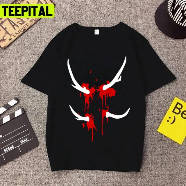 The Girl On The Stag Head Design Unisex T-Shirt The Girl On The Stag Head Design Unisex T-Shirt