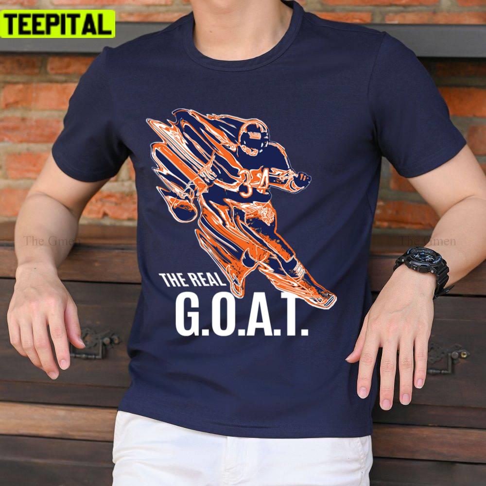 The Greatest Of All Time Walter Payton Navy Background Design Unisex T-Shirt The Greatest Of All Time Walter Payton Navy Background Design Unisex T-Shirt