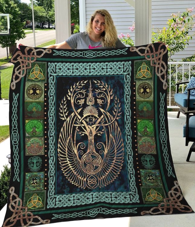Tree Of Life Pattern Viking Quilt Blanket Tree Of Life Pattern Viking Quilt Blanket