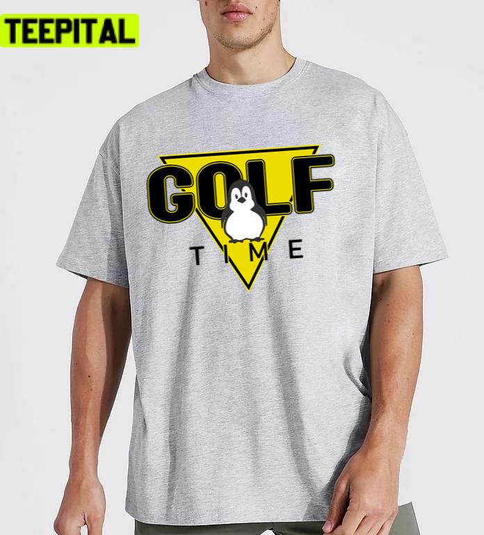 Trendy Penguin Golf Time Funny Unisex T-Shirt Trendy Penguin Golf Time Funny Unisex T-Shirt