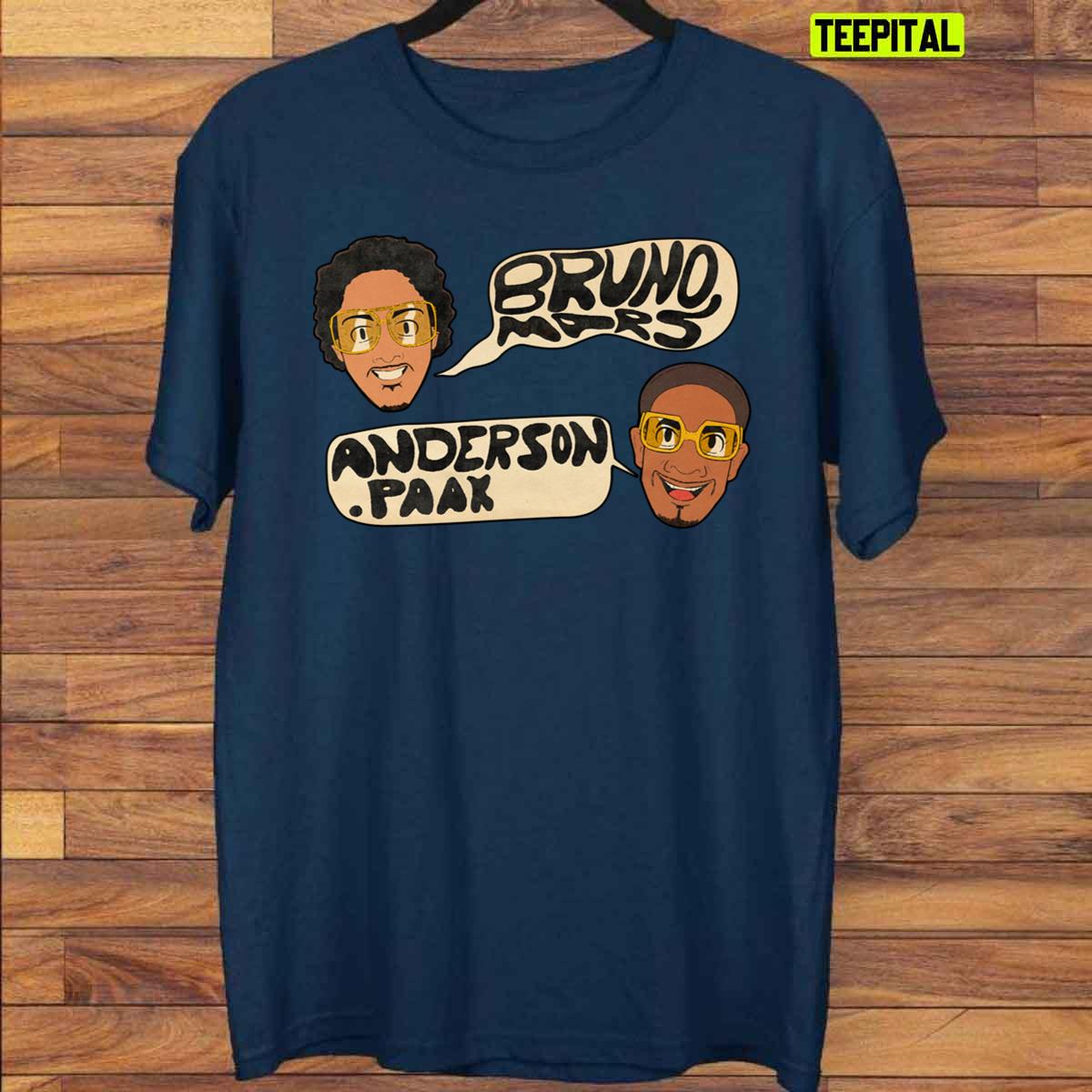 Two Man Stay Cool Bruno Mars And Anderson Paak Unisex T-Shirt Two Man Stay Cool Bruno Mars And Anderson Paak Unisex T-Shirt