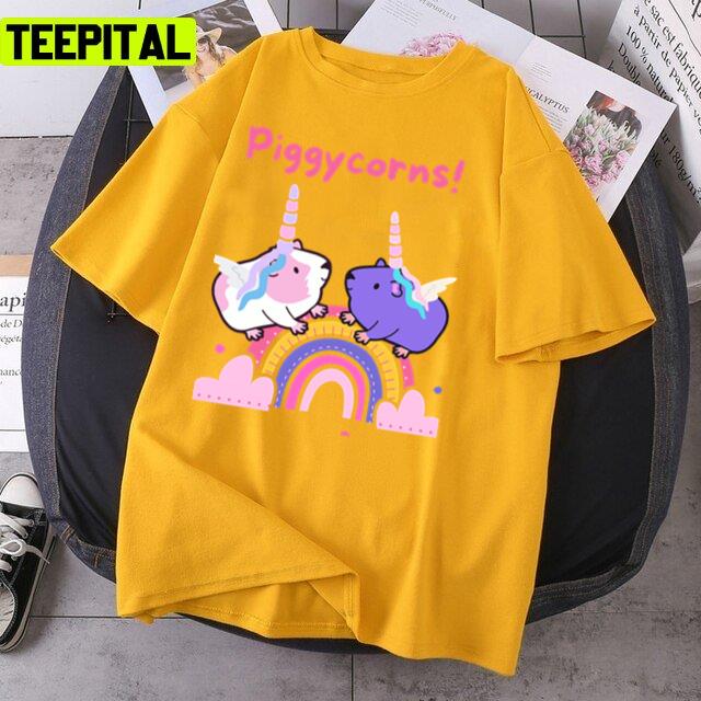 Unicorn Guinea Pigs Cavy Illustration Unisex T-Shirt Unicorn Guinea Pigs Cavy Illustration Unisex T-Shirt