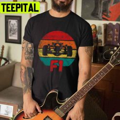 Vintage Color Sunset F1 Shape Unisex T-Shirt