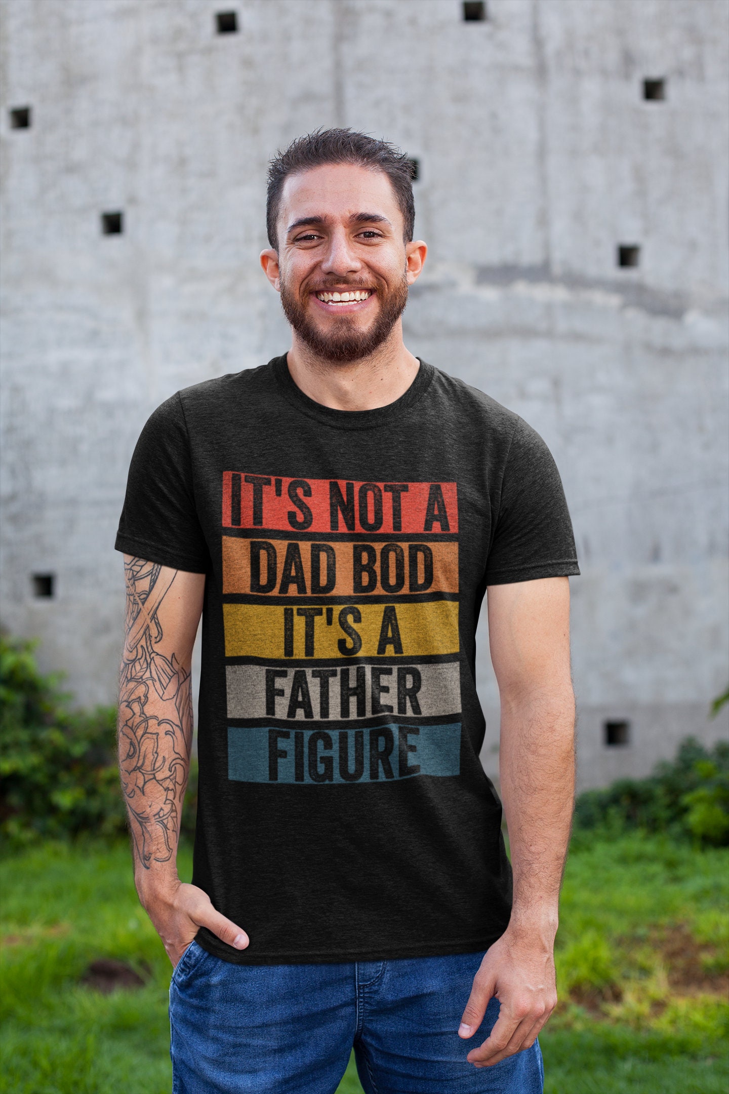 Vintage Retro It's Not A Dad Bod It's A Father Figure Happy Father's Day Unisex T-Shirt Vintage Retro It's Not A Dad Bod It's A Father Figure Happy Father's Day Unisex T-Shirt