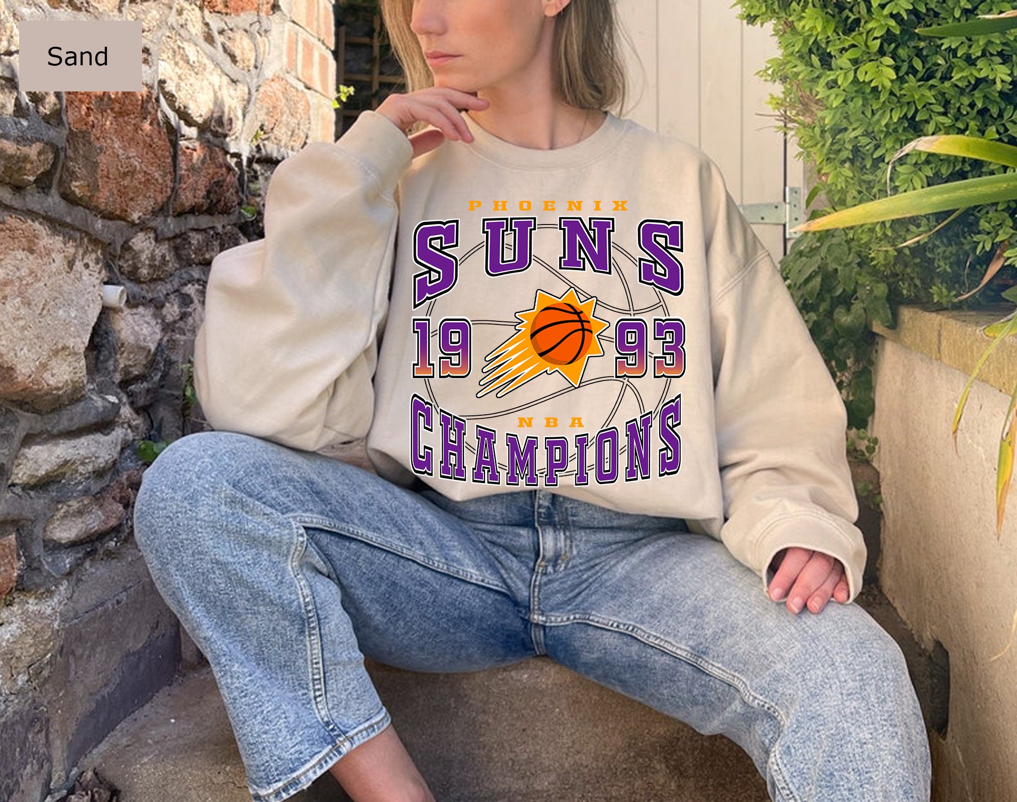 Vintage Style Phoenix Suns 1993 Basketball Unisex Sweatshirt Vintage Style Phoenix Suns 1993 Basketball Unisex Sweatshirt