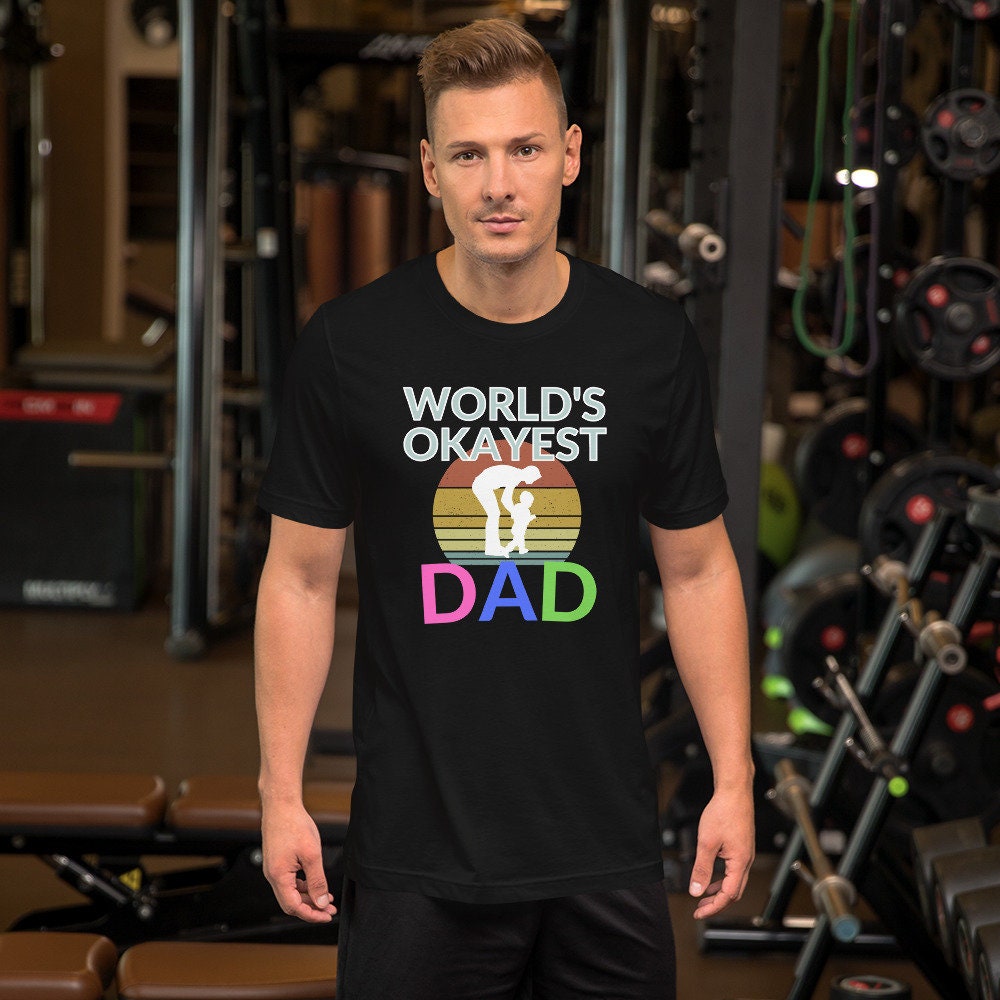 Vintage Sunset World's Okayest Dad Happy Father's Day Unisex T-Shirt Vintage Sunset World's Okayest Dad Happy Father's Day Unisex T-Shirt