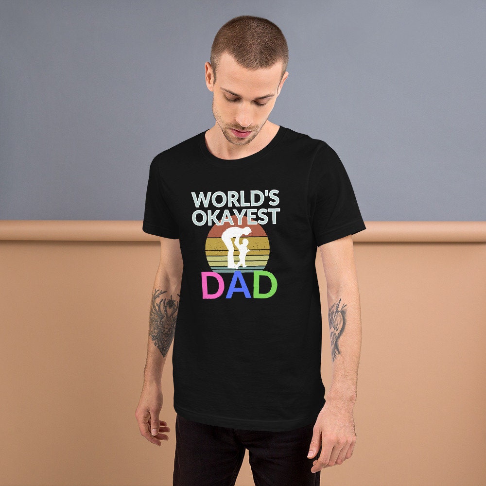 Vintage Sunset World's Okayest Dad Happy Father's Day Unisex T-Shirt Vintage Sunset World's Okayest Dad Happy Father's Day Unisex T-Shirt