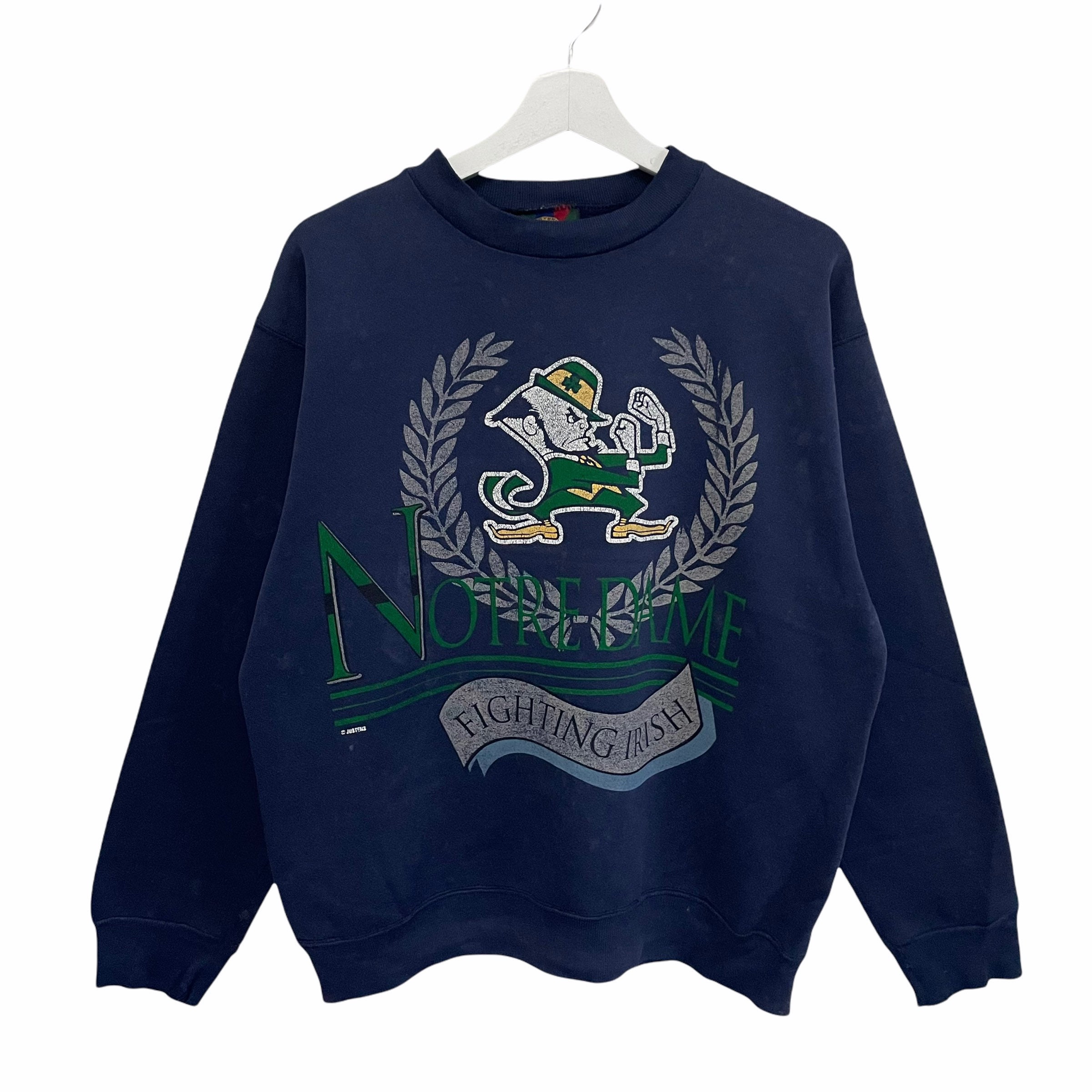 Vintage University Notre Dame Crewneck Fighting Irish Big Logo Football Team Unisex Sweatshirt Vintage University Notre Dame Crewneck Fighting Irish Big Logo Football Team Unisex Sweatshirt