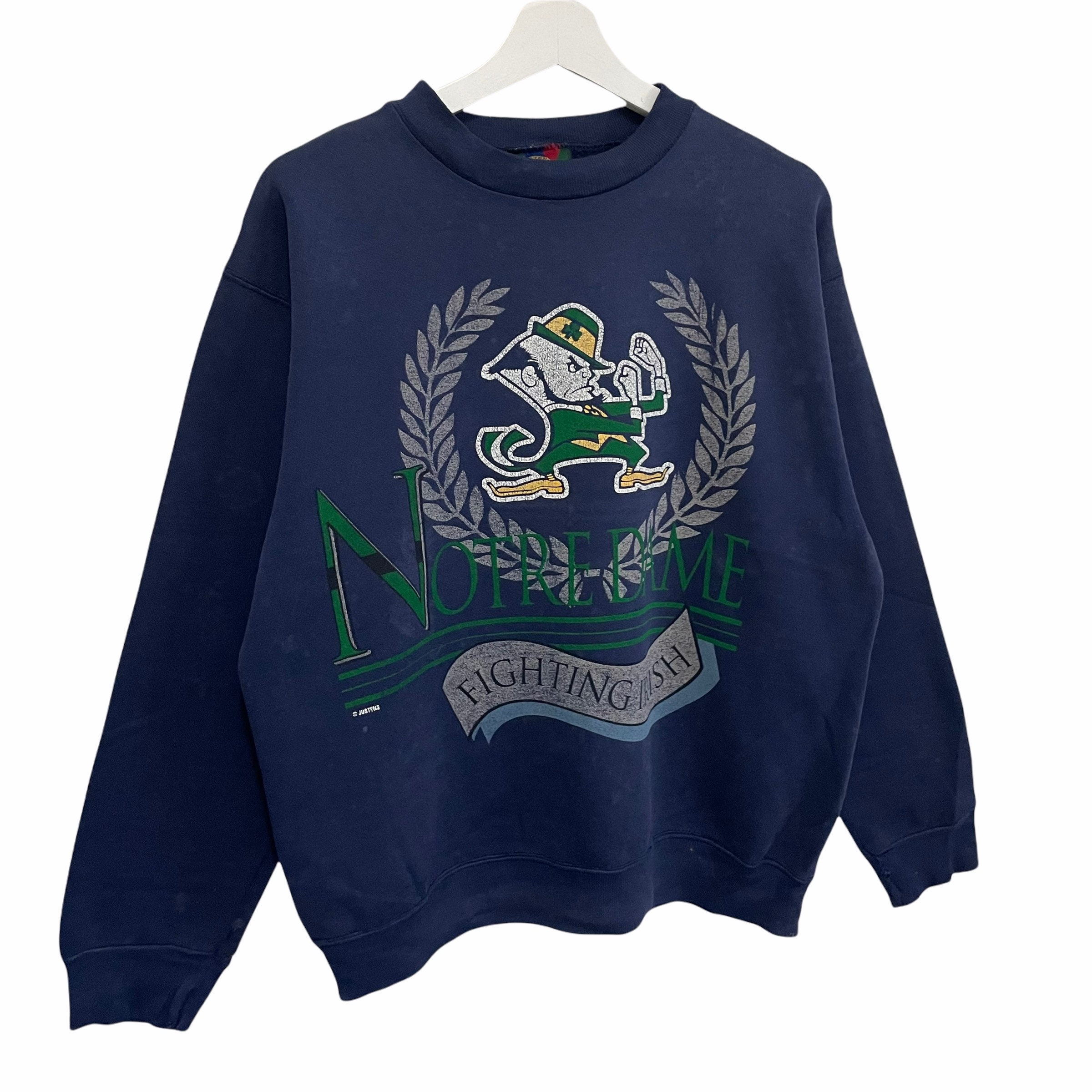 Vintage University Notre Dame Crewneck Fighting Irish Big Logo Football Team Unisex Sweatshirt Vintage University Notre Dame Crewneck Fighting Irish Big Logo Football Team Unisex Sweatshirt