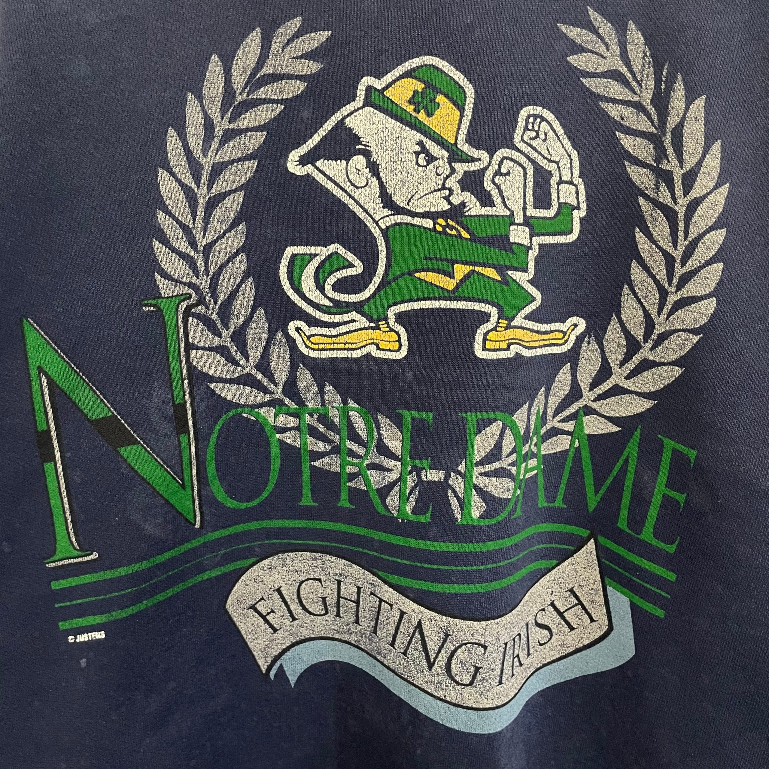 Vintage University Notre Dame Crewneck Fighting Irish Big Logo Football Team Unisex Sweatshirt Vintage University Notre Dame Crewneck Fighting Irish Big Logo Football Team Unisex Sweatshirt