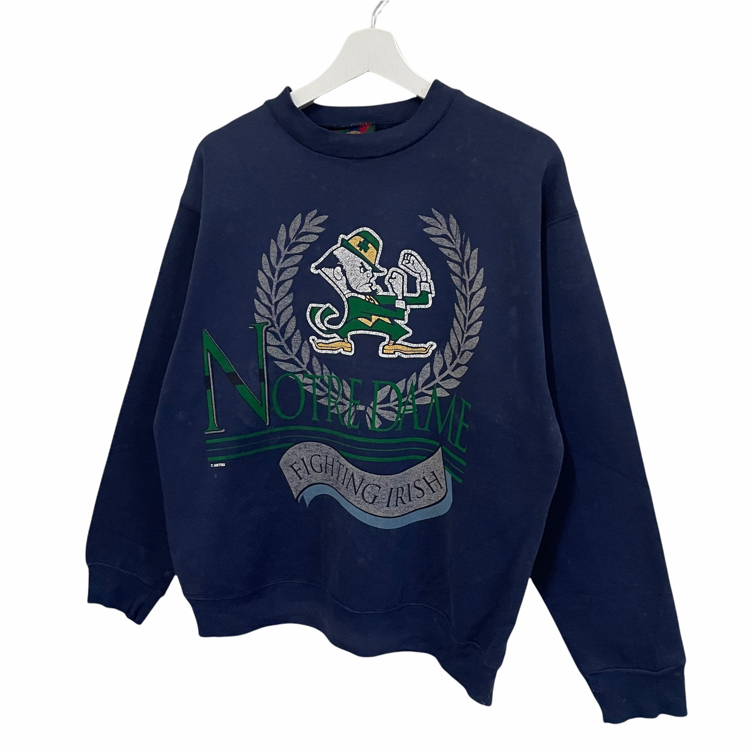 Vintage University Notre Dame Crewneck Fighting Irish Big Logo Football Team Unisex Sweatshirt Vintage University Notre Dame Crewneck Fighting Irish Big Logo Football Team Unisex Sweatshirt