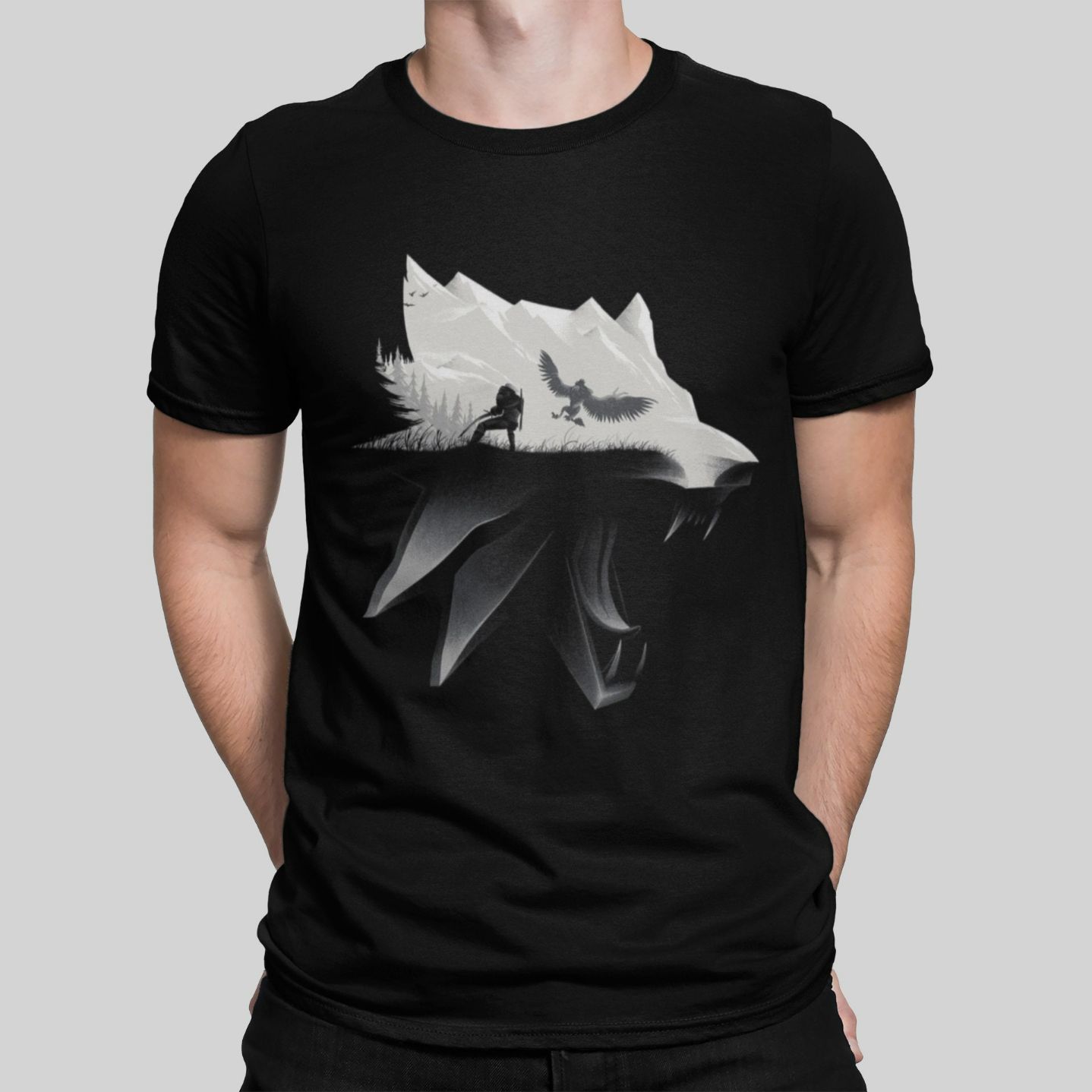 White Wolf The Witcher Shirt White Wolf The Witcher Shirt