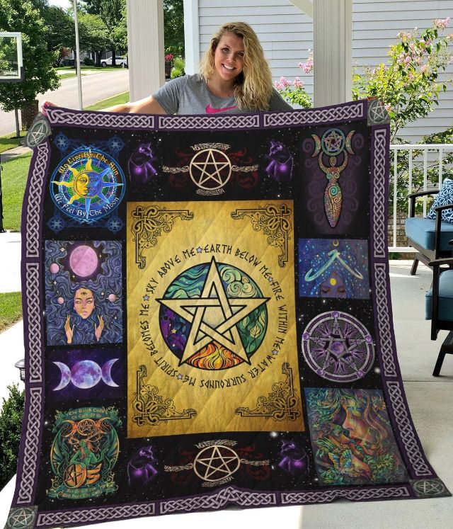 Wicca Sky Above Me Earth Below Me Quilt Blanket Wicca Sky Above Me Earth Below Me Quilt Blanket