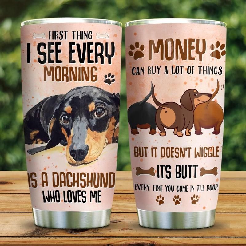 Wiggle Dachshund At Home Stainless Steel Cup Wiggle Dachshund At Home Stainless Steel Cup