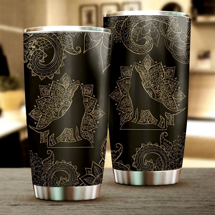 Wolf Mandala Stainless Steel Cup Wolf Mandala Stainless Steel Cup