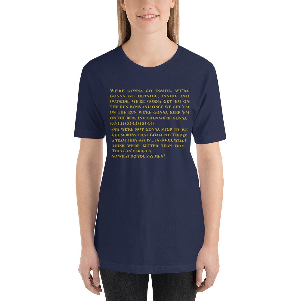 Yellow Text Notre Dame Football Unisex T-Shirt Yellow Text Notre Dame Football Unisex T-Shirt