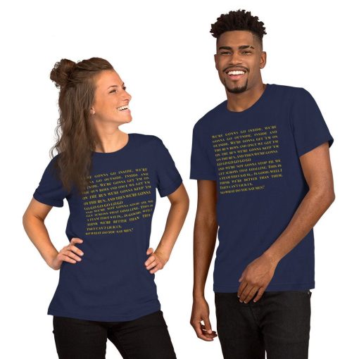 Yellow Text Notre Dame Football Unisex T-Shirt