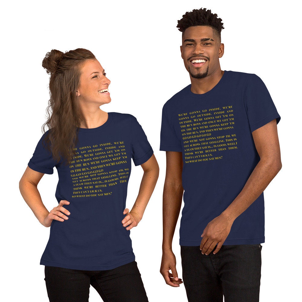 Yellow Text Notre Dame Football Unisex T-Shirt Yellow Text Notre Dame Football Unisex T-Shirt