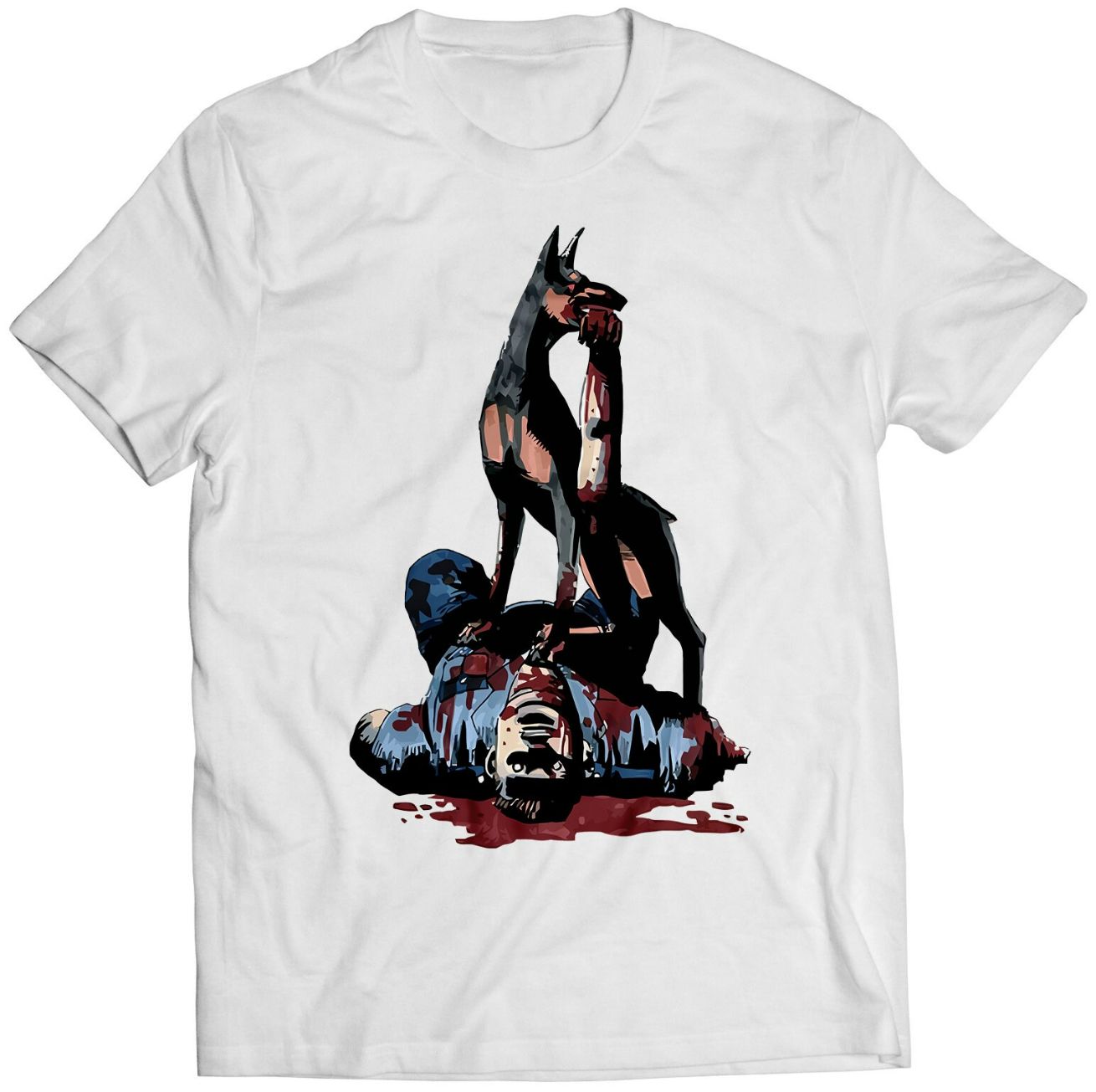 Zombie Dog Doberman Resident Evil Premium Unisex T-Shirt Zombie Dog Doberman Resident Evil Premium Unisex T-Shirt