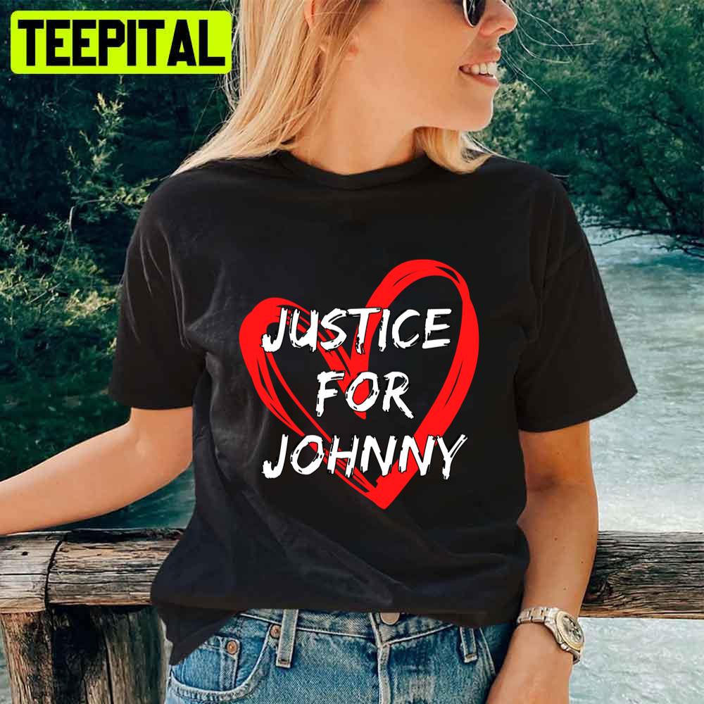 Red Heart Justice For Johnny Depp Unisex T-Shirt Red Heart Justice For Johnny Depp Unisex T-Shirt