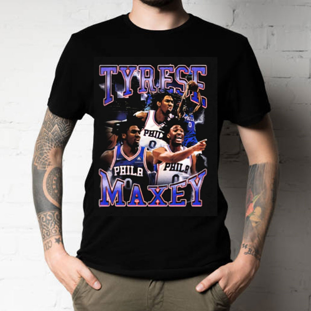 90's Vintage Tyrese Maxey Philadelphia 76ers Basketball Unisex T-Shirt 90's Vintage Tyrese Maxey Philadelphia 76ers Basketball Unisex T-Shirt