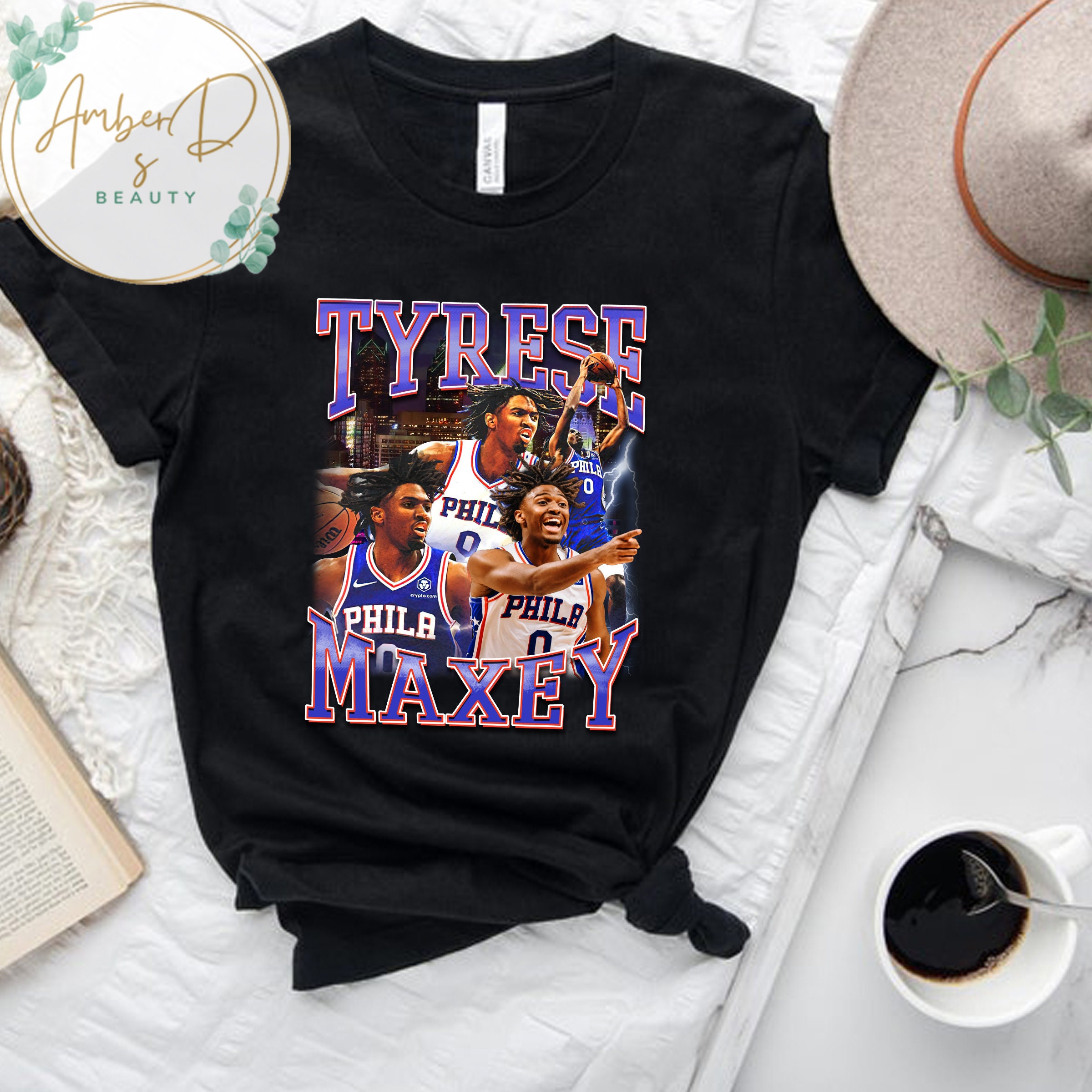 90's Vintage Tyrese Maxey Philadelphia 76ers Star Basketball Player Unisex T-Shirt 90's Vintage Tyrese Maxey Philadelphia 76ers Star Basketball Player Unisex T-Shirt