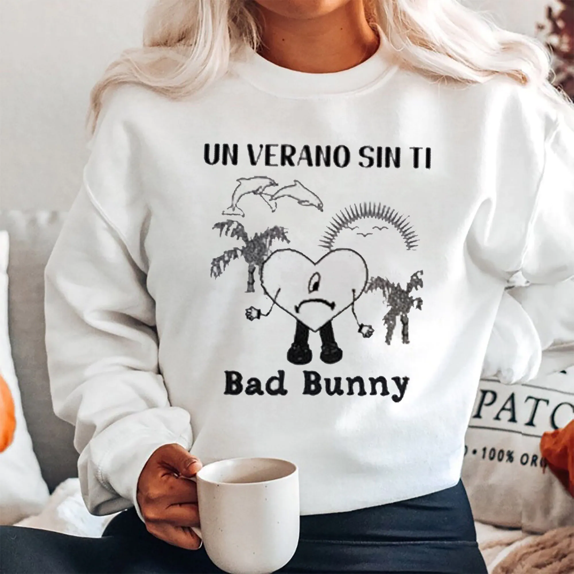 New Song Sad Heart Un Verano Sin Ti The Rapper Bad Bunny Sweatshirt New Song Sad Heart Un Verano Sin Ti The Rapper Bad Bunny Sweatshirt