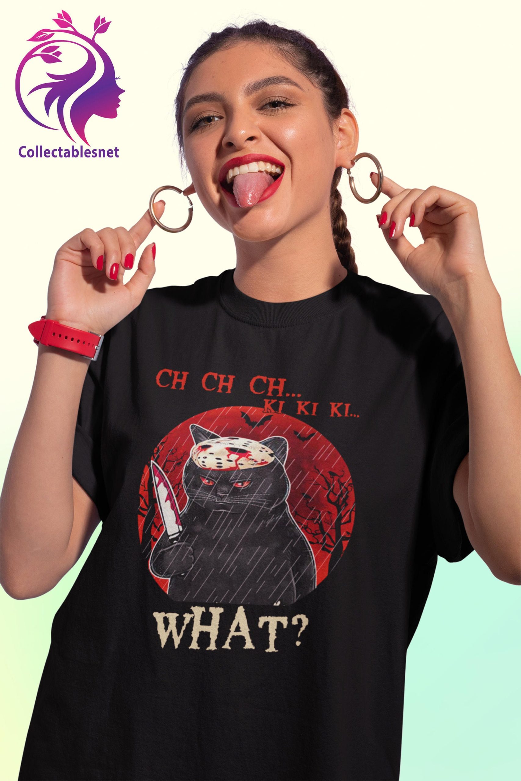Ch Ch Ch Ki Ki Ki What Friday The 13Th Black Cat Jason Voorhees Unisex T-Shirt Ch Ch Ch Ki Ki Ki What Friday The 13Th Black Cat Jason Voorhees Unisex T-Shirt