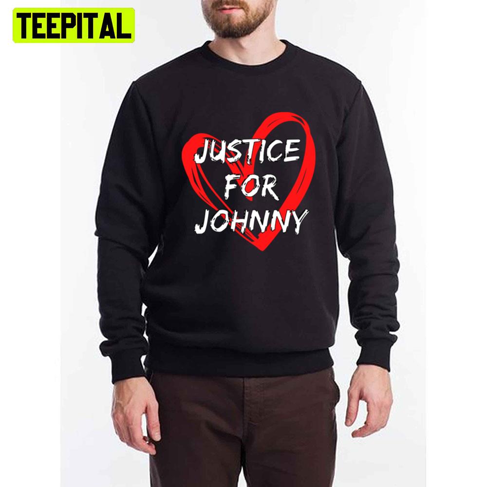 Red Heart Justice For Johnny Depp Unisex T-Shirt Red Heart Justice For Johnny Depp Unisex T-Shirt