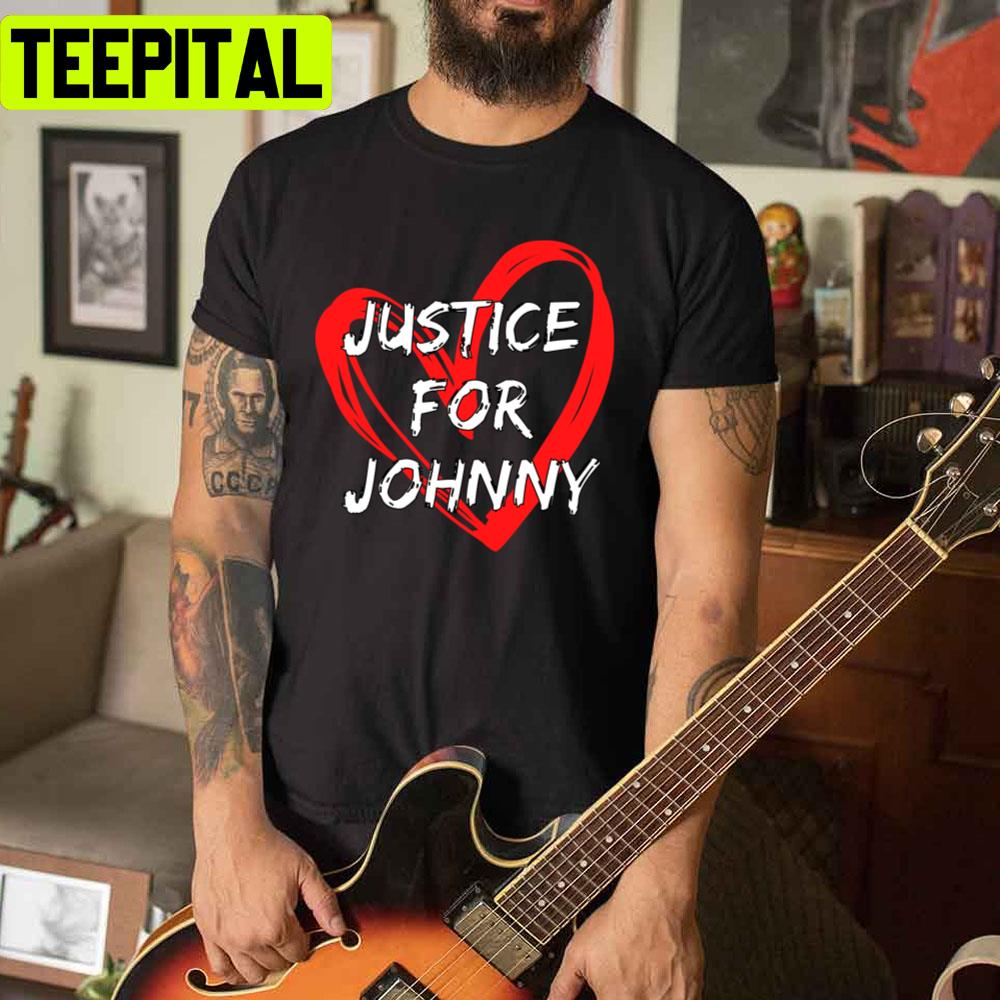Red Heart Justice For Johnny Depp Unisex T-Shirt Red Heart Justice For Johnny Depp Unisex T-Shirt