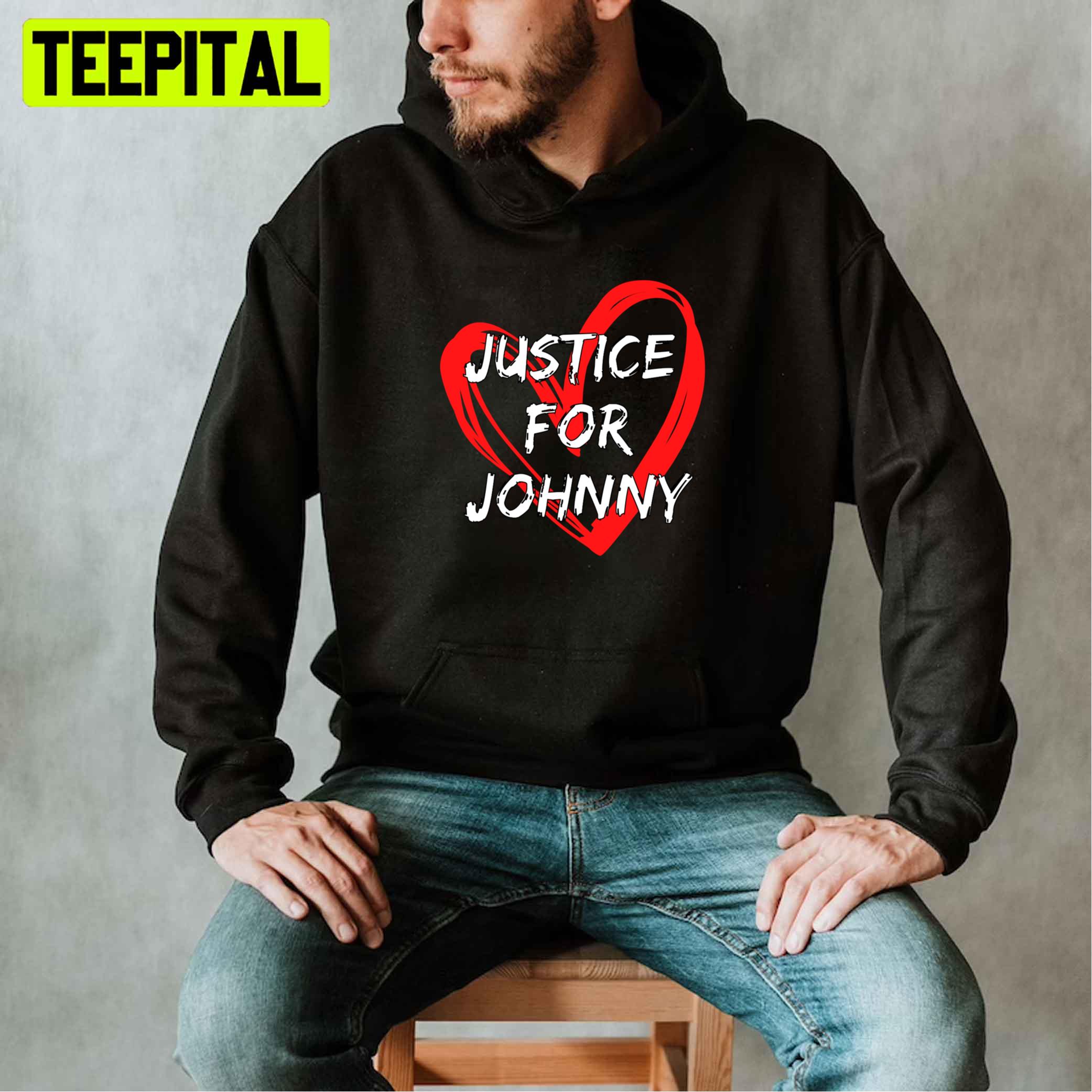Red Heart Justice For Johnny Depp Unisex T-Shirt Red Heart Justice For Johnny Depp Unisex T-Shirt