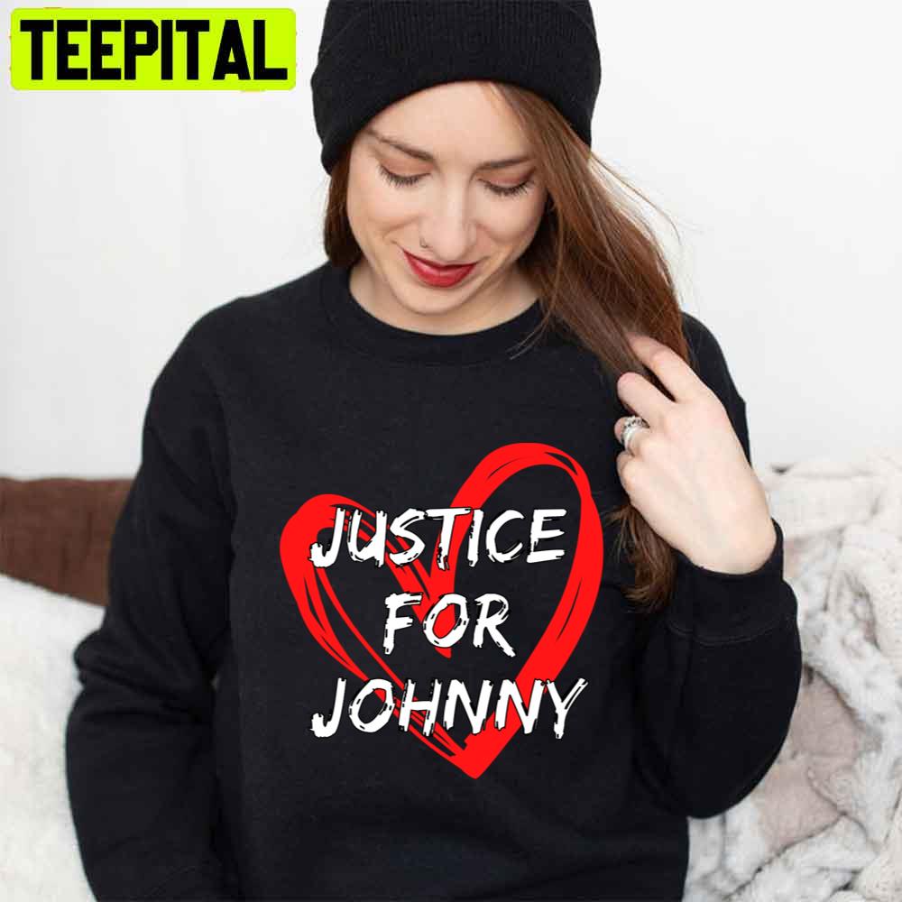Red Heart Justice For Johnny Depp Unisex T-Shirt Red Heart Justice For Johnny Depp Unisex T-Shirt