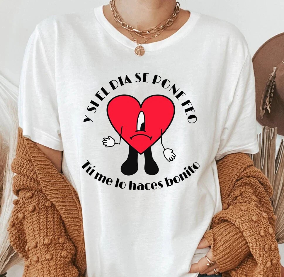 Trending Song Of Bad Bunny Sad Heart Shirt Trending Song Of Bad Bunny Sad Heart Shirt