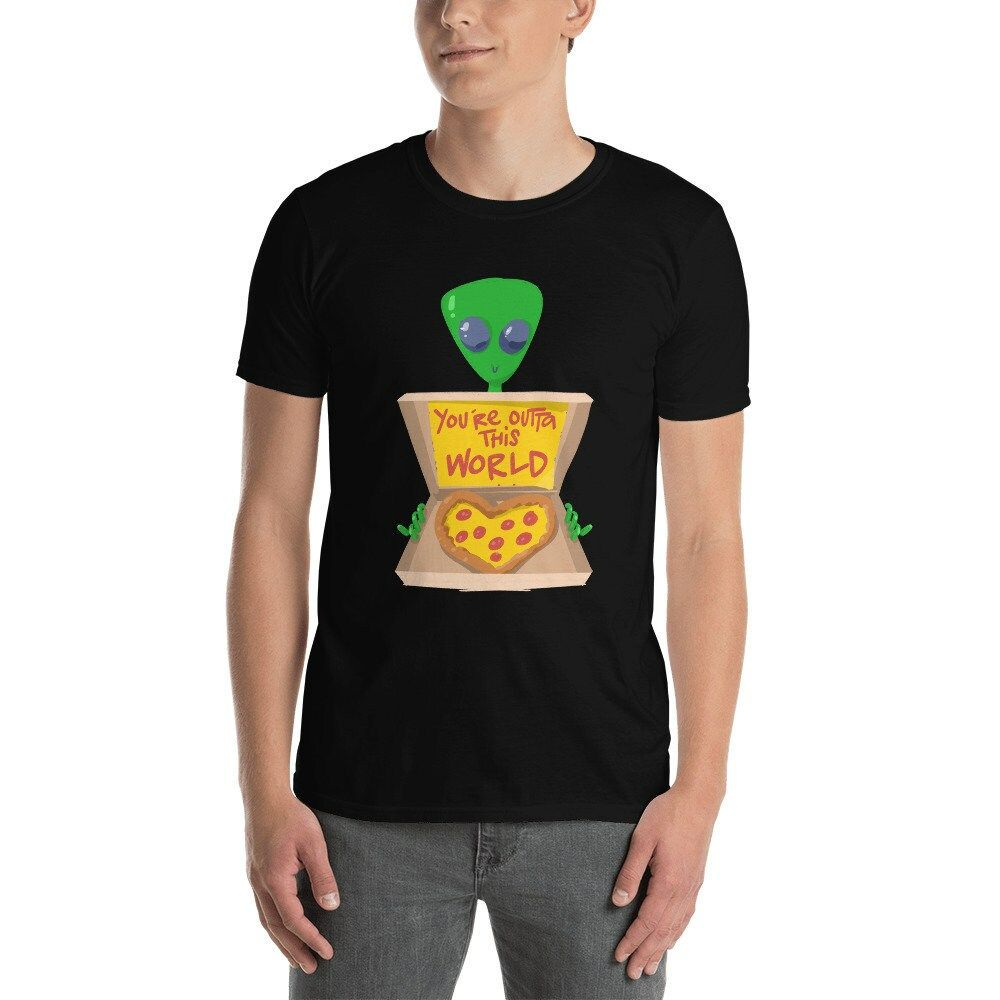 Alien Pizza Delivery Youre Outta This World Heart Shaped Love Funny Sci-Fi Pepperoni Fueled Pizzeria Shop Humor T-Shirt Alien Pizza Delivery Youre Outta This World Heart Shaped Love Funny Sci-Fi Pepperoni Fueled Pizzeria Shop Humor T-Shirt