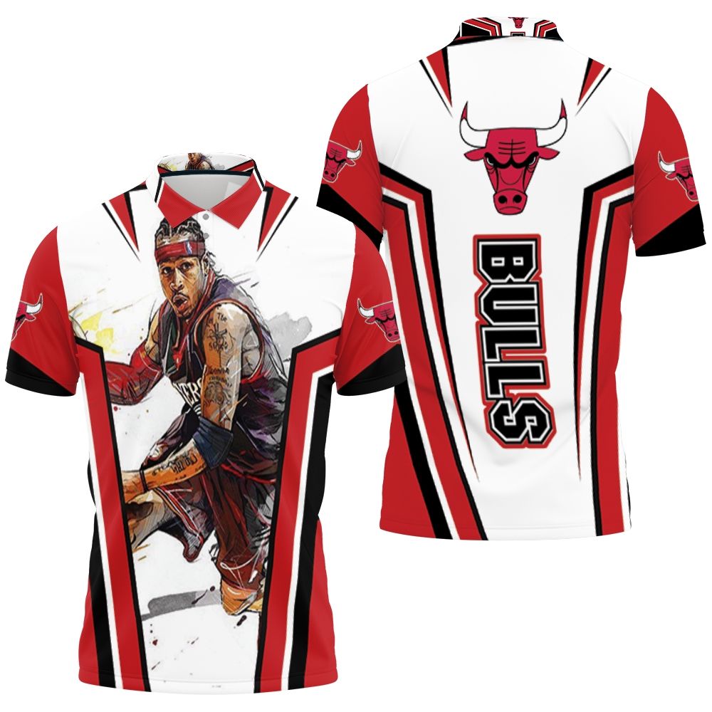 Allen Iverson Chicago Bulls Nba Polo Shirt All Over Print Shirt 3d T-shirt Allen Iverson Chicago Bulls Nba Polo Shirt All Over Print Shirt 3d T-shirt
