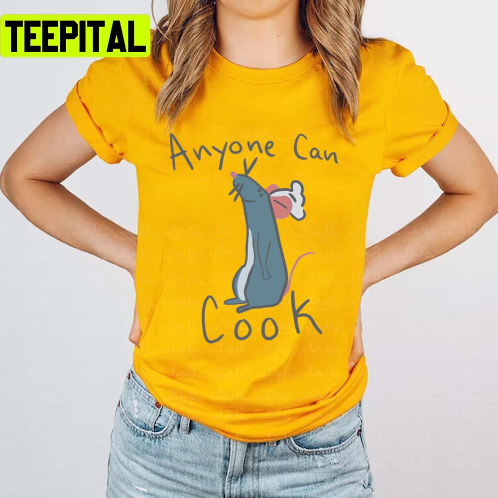 Anyone Can Cook 3 Ratatouille Disney Design Unisex T-Shirt Anyone Can Cook 3 Ratatouille Disney Design Unisex T-Shirt