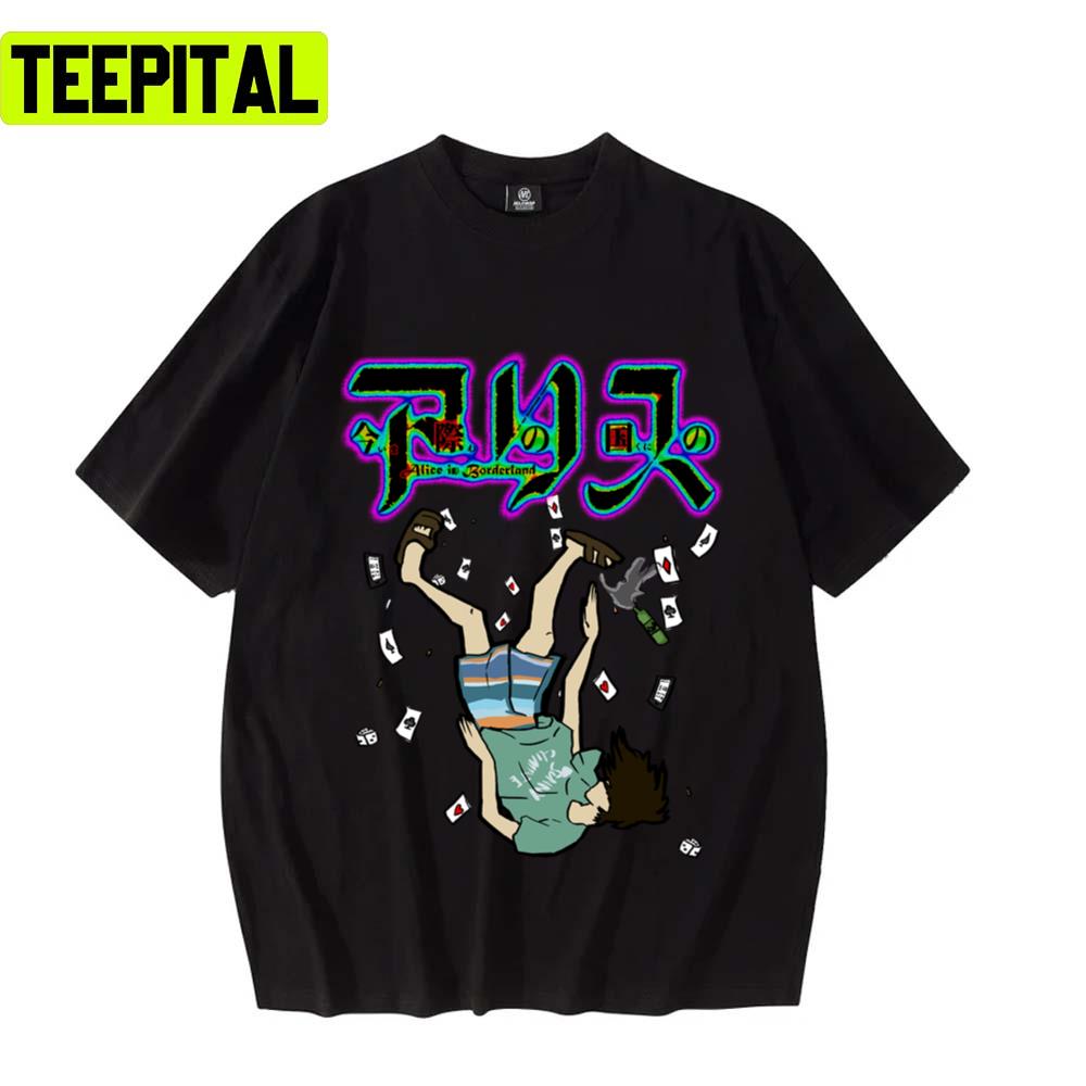 Arisu In Wonderland Falling Design Unisex T-Shirt Arisu In Wonderland Falling Design Unisex T-Shirt