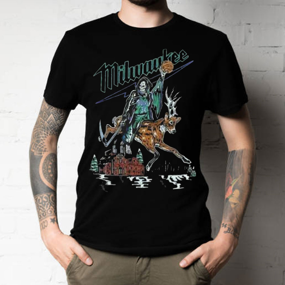 Art 80s Vintage Milwaukee Bucks Basketball Unisex T-shirt Art 80s Vintage Milwaukee Bucks Basketball Unisex T-shirt