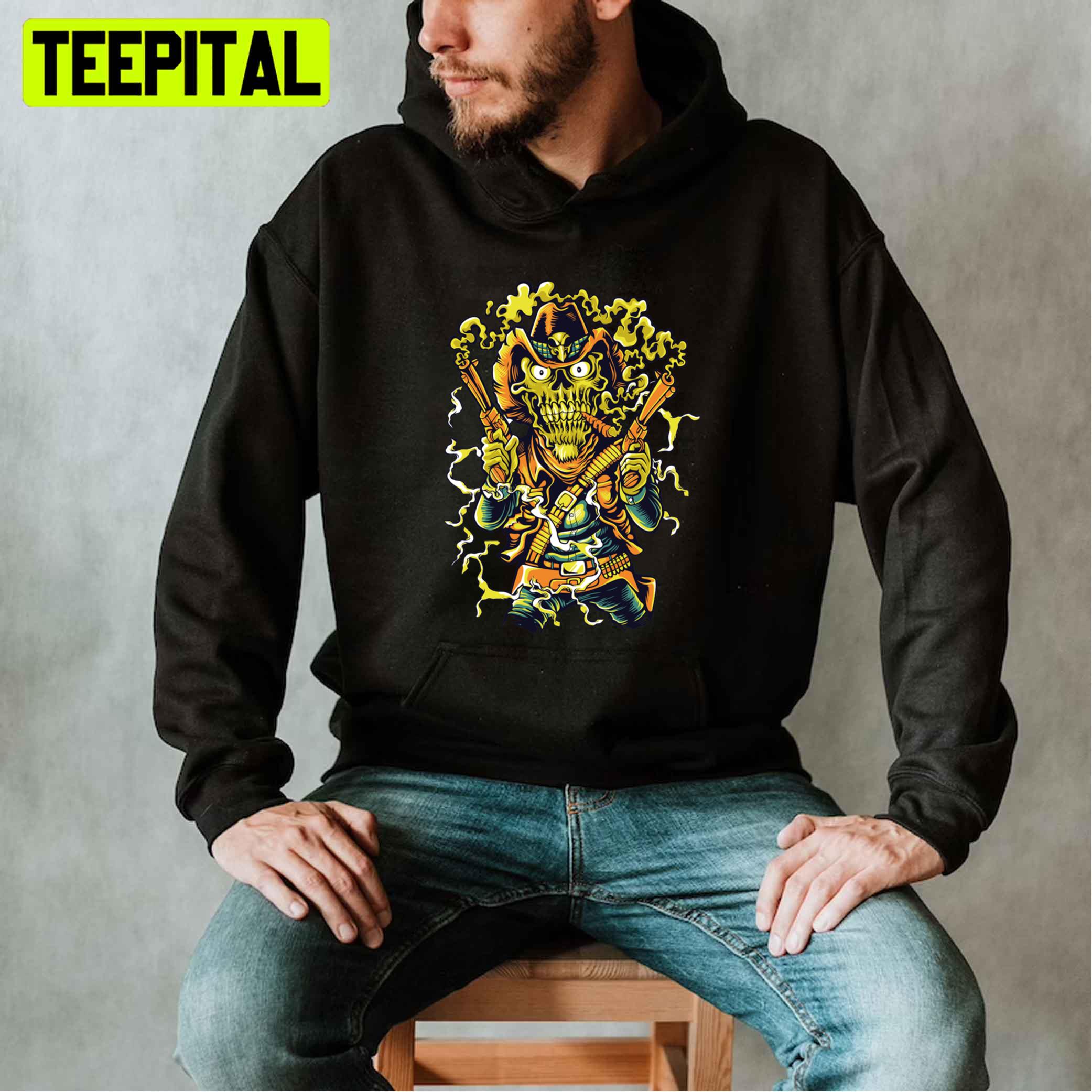 Art Cowboy Skull Unisex T-Shirt Art Cowboy Skull Unisex T-Shirt