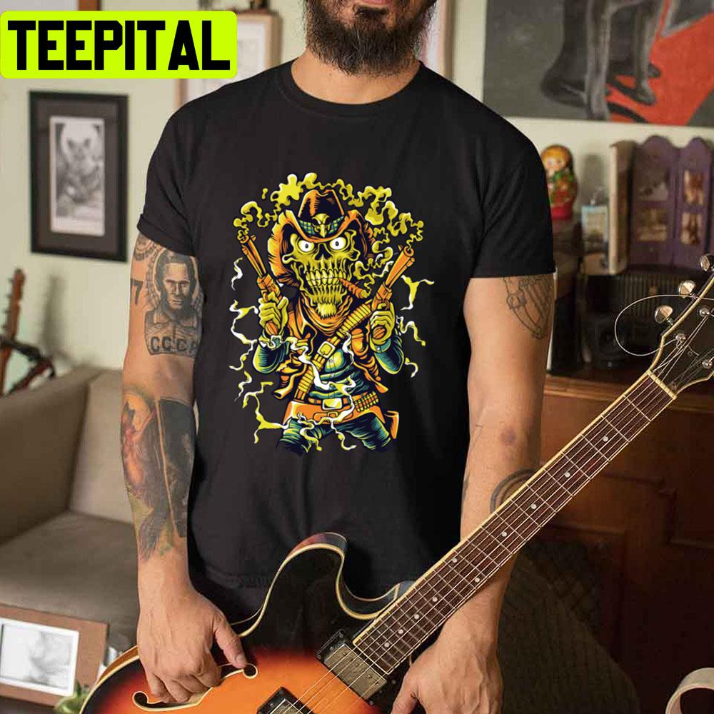 Art Cowboy Skull Unisex T-Shirt Art Cowboy Skull Unisex T-Shirt