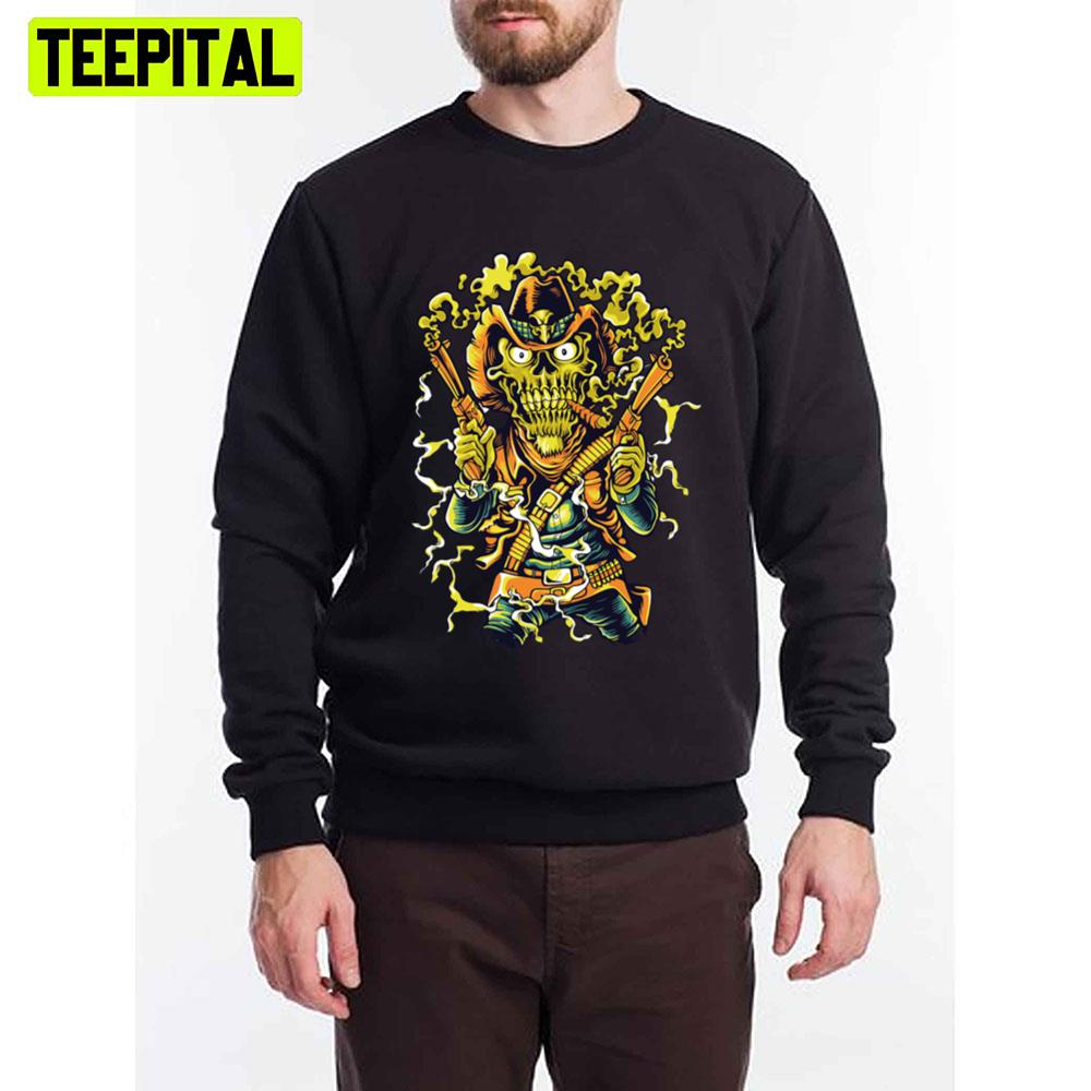 Art Cowboy Skull Unisex T-Shirt Art Cowboy Skull Unisex T-Shirt
