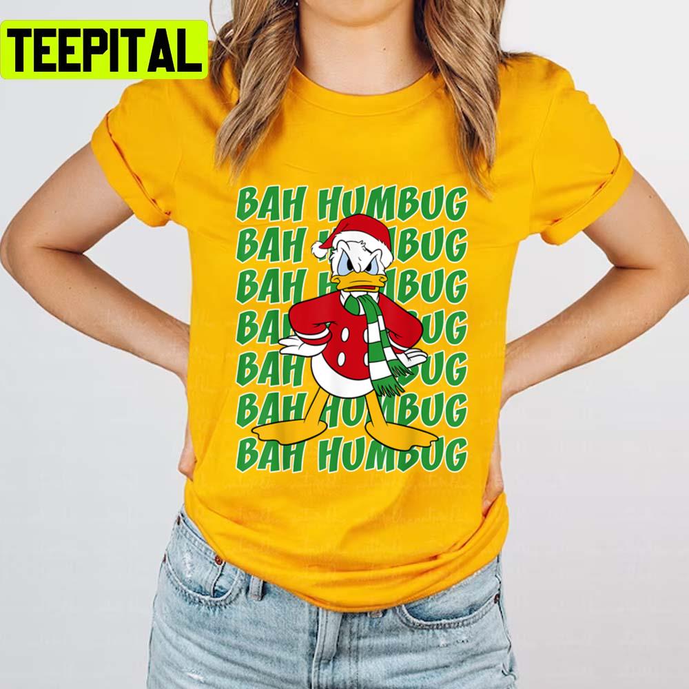 Bah Humbug Christmas Donald Duck Disney Cartoon Unisex T-Shirt Bah Humbug Christmas Donald Duck Disney Cartoon Unisex T-Shirt