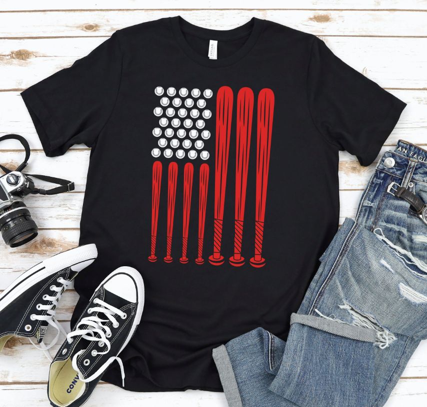 Baseball USA Flag Shirt Baseball USA Flag Shirt