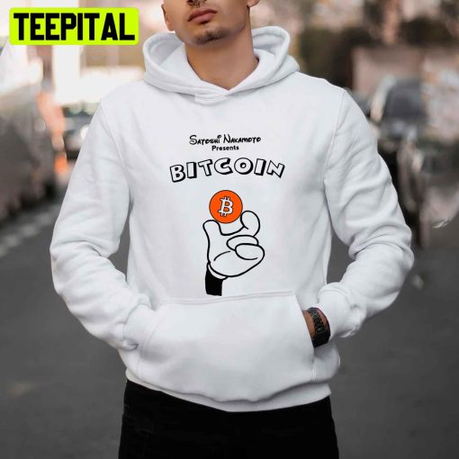 Bitcoin Mickey Hand Holding Coin Unisex T-Shirt