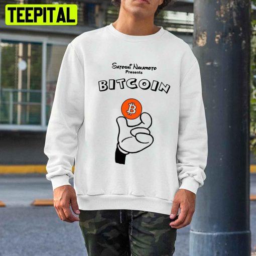 Bitcoin Mickey Hand Holding Coin Unisex T-Shirt