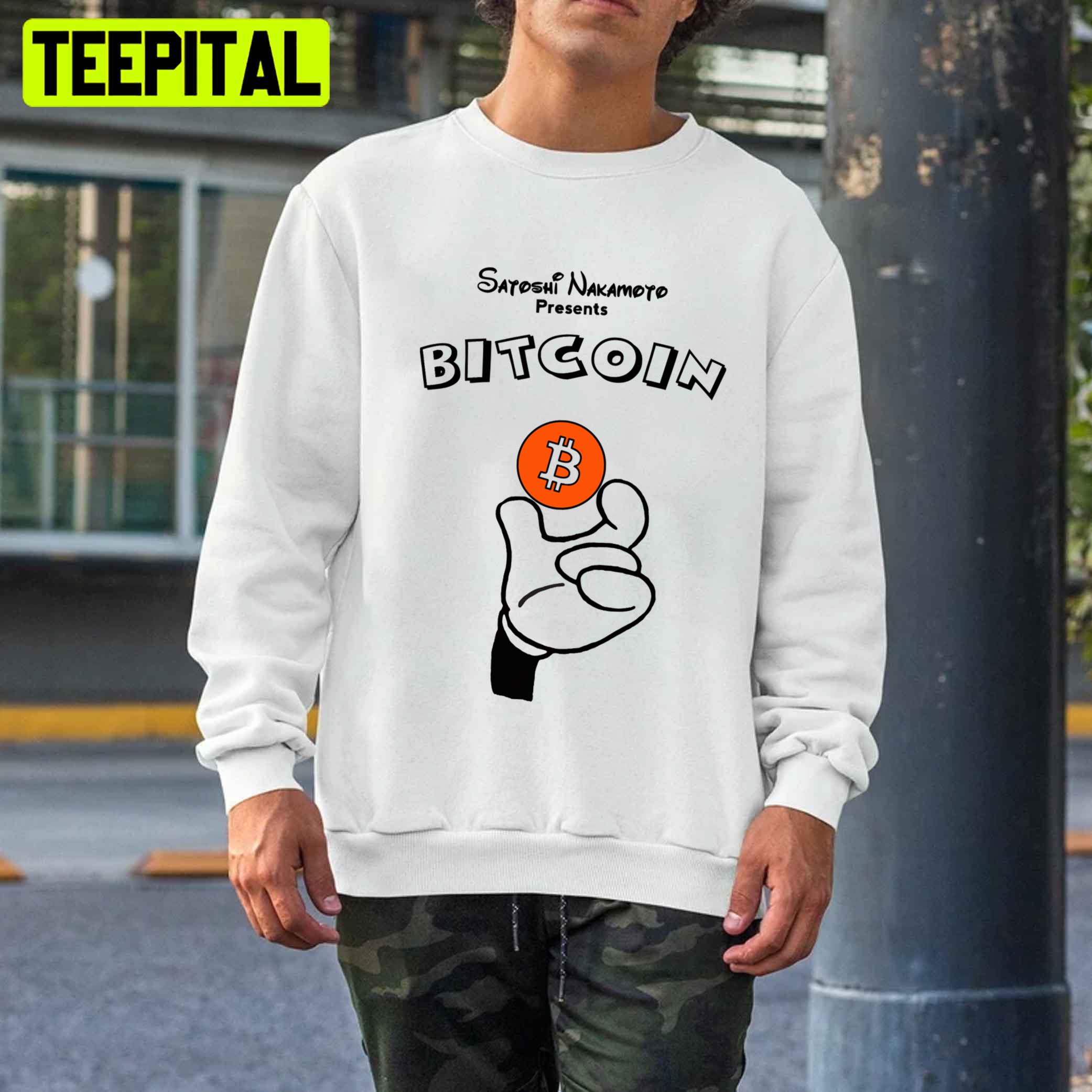 Bitcoin Mickey Hand Holding Coin Unisex T-Shirt Bitcoin Mickey Hand Holding Coin Unisex T-Shirt