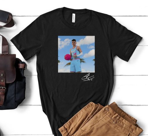 Blue Sky Vintage Tyler Herro Signature Miami Basketball Unisex T-Shirt