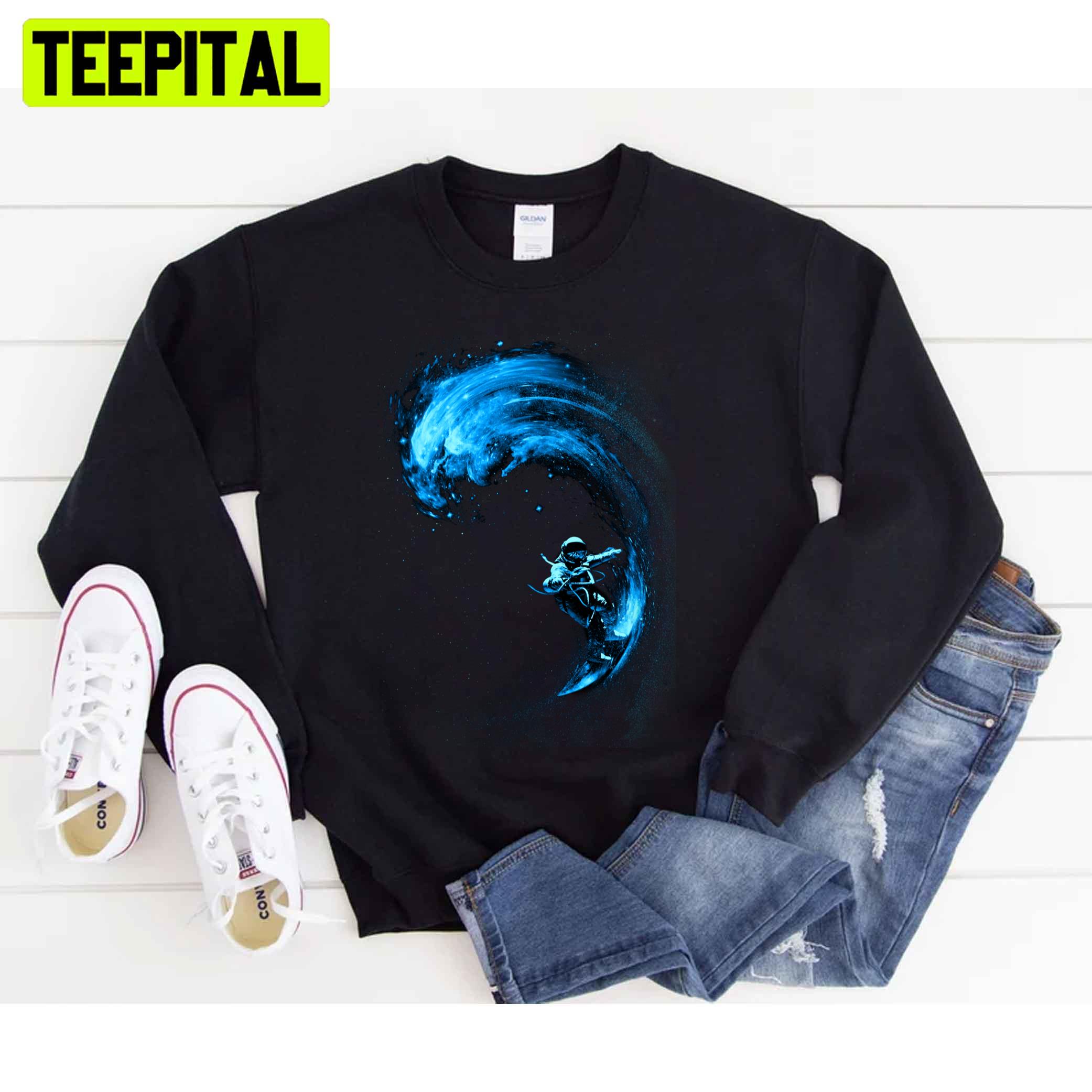 Blue Style Space Surfing Unisex T-Shirt Blue Style Space Surfing Unisex T-Shirt