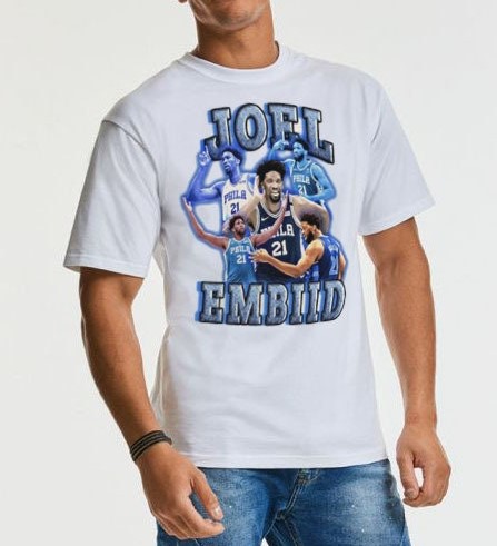 Blue Vintage Joel Embiid Philadelphia 76ers Basketball Unisex T-Shirt Blue Vintage Joel Embiid Philadelphia 76ers Basketball Unisex T-Shirt